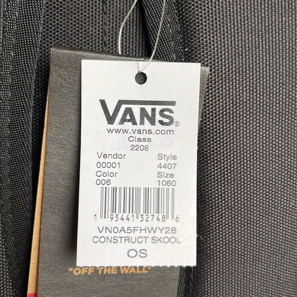 Vans Construct Skool Backpack NWT